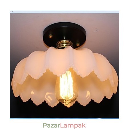 Jáde üveg utánzat Retro 1 fejű Lotus mennyezeti lámpa Jáde üveg utánzat Retro 1 fejű Lotus mennyezeti lámpa