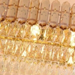 Modern kristály függőlámpa Luxus ovális mennyezeti lámpa