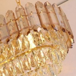 Modern kristály függőlámpa Luxus ovális mennyezeti lámpa
