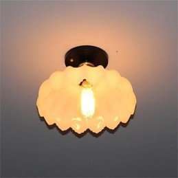 Jáde üveg utánzat Retro 1 fejű Lotus mennyezeti lámpa