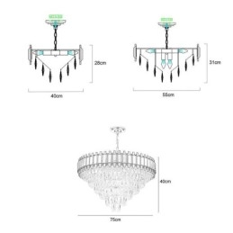 Luxus kristály függőlámpa kerek mennyezeti világítás