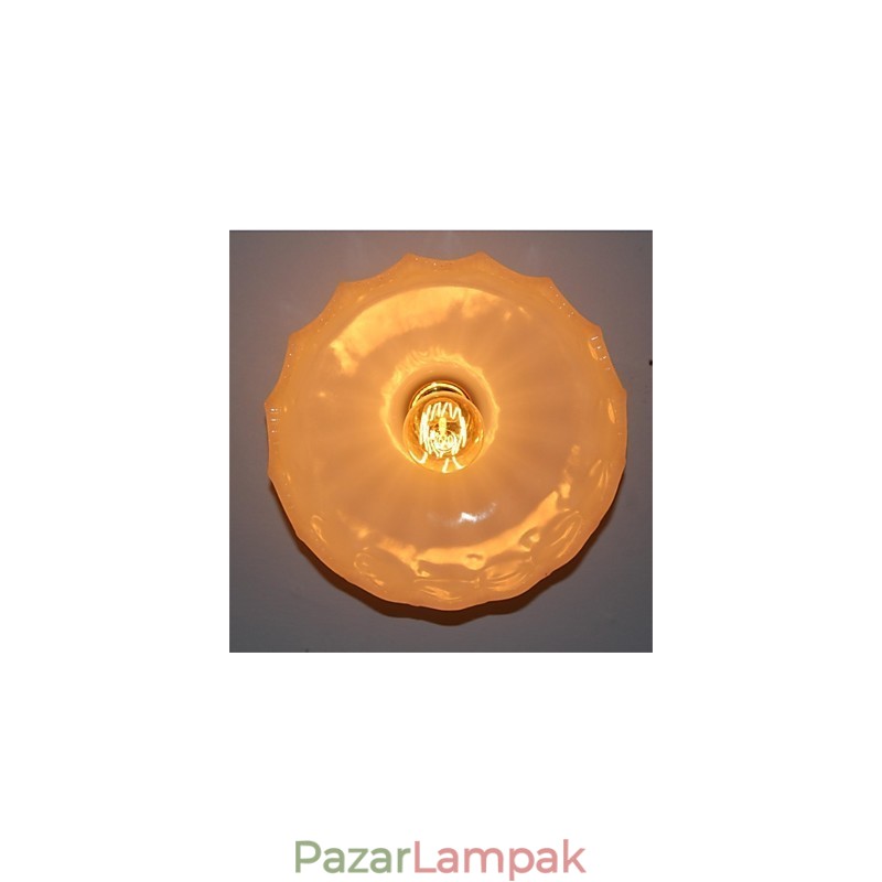 Jáde üveg utánzat Retro 1 fejű Lotus mennyezeti lámpa