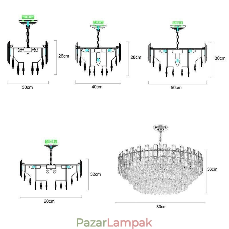 Európai Függeszték Modern K9 kristály világítás