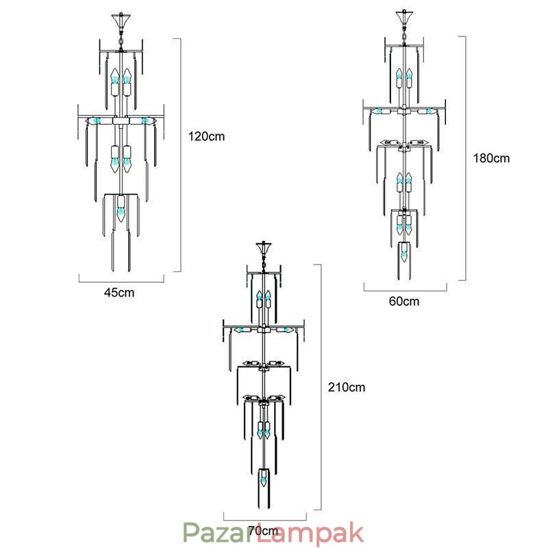 Európai függőlámpa Modern, látványos K9 mennyezeti lámpa