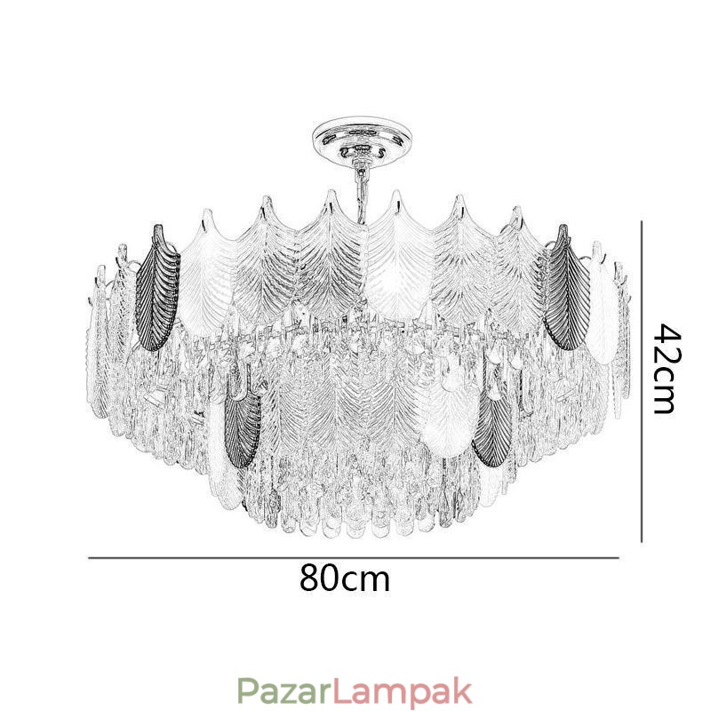 Luxus Leaf függő mennyezeti lámpatest