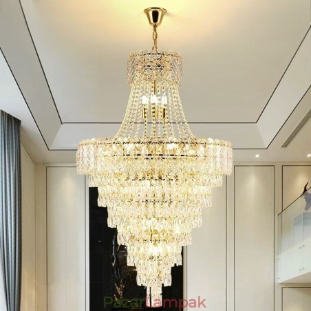 Modern, elegáns kristály függőlámpa kúpos mennyezeti lámpa Modern, elegáns kristály függőlámpa kúpos mennyezeti lámpa