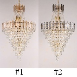 Modern, elegáns kristályfüggő lámpa, kúpos függőlámpa
