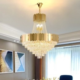 Modern Crystal Gold K9 függő mennyezeti lámpa