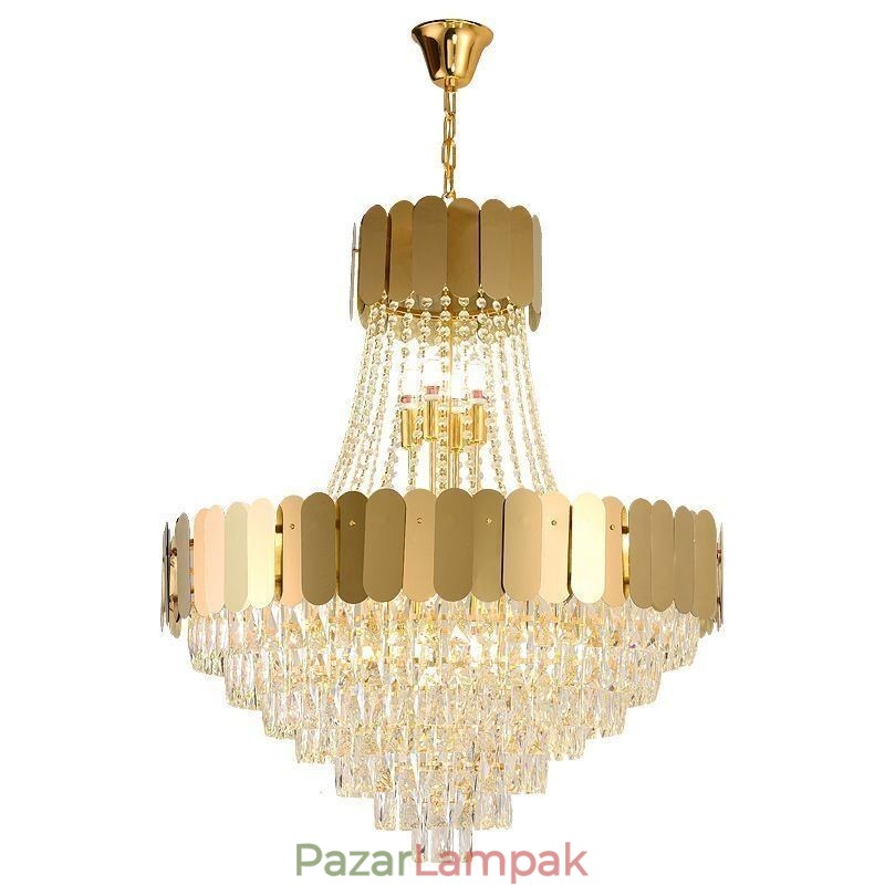 Modern Crystal Gold K9 függő mennyezeti lámpa