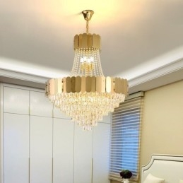 Modern Crystal Gold K9 függő mennyezeti lámpa