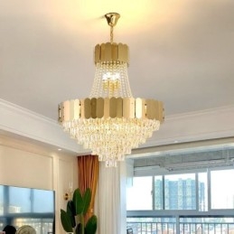 Modern Crystal Gold K9 függő mennyezeti lámpa