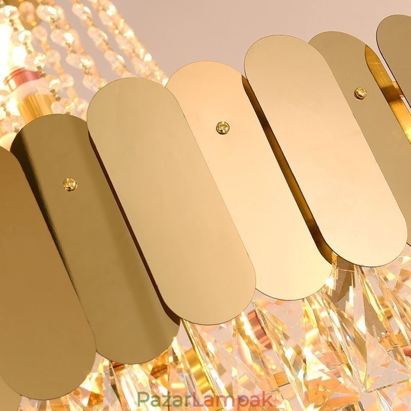 Modern Crystal Gold K9 függő mennyezeti lámpa