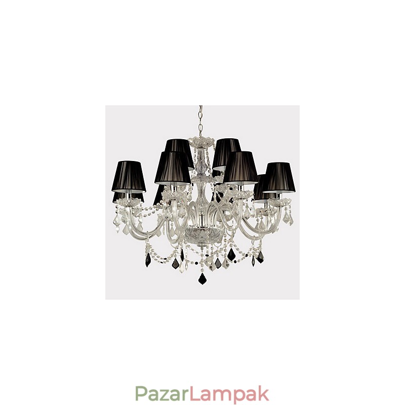 Elegáns kristálycsillár 12 lámpával