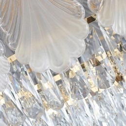Crystal függőlámpa csipkés kerek mennyezeti lámpatest