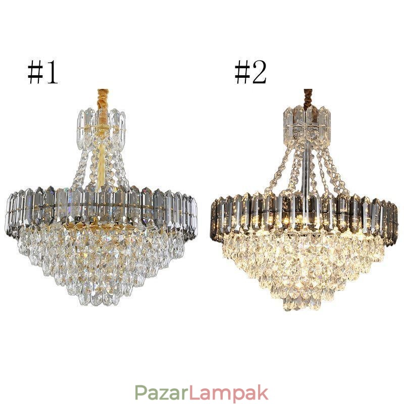 Kristály függőlámpa kúpos függő lámpatest lámpa