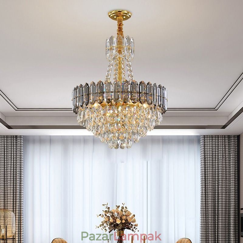 Kristály függőlámpa kúpos függő lámpatest lámpa