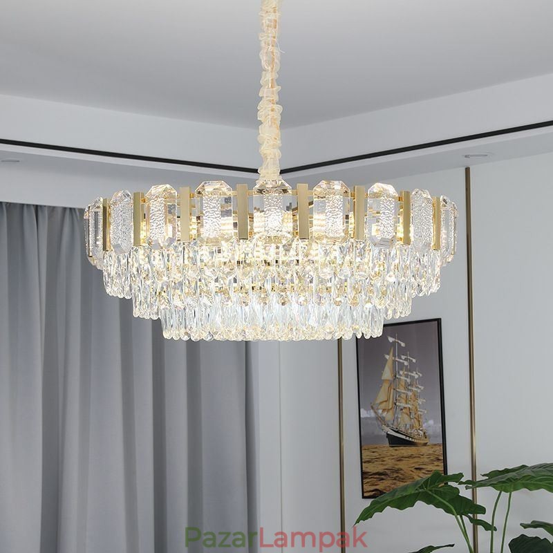 Kristály függőlámpa kerek mennyezeti lámpatest