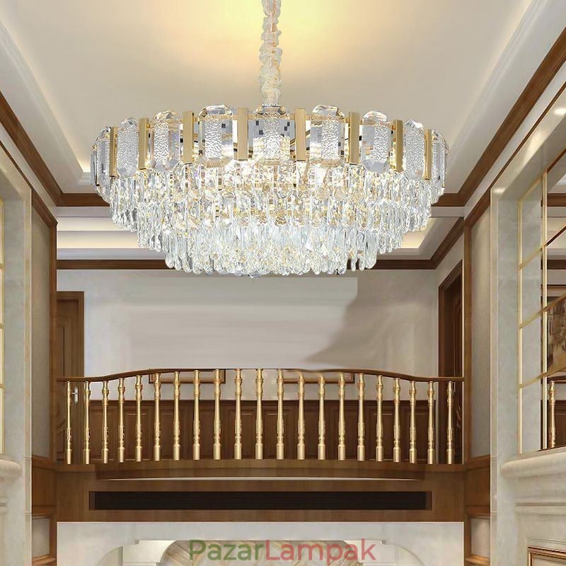 Kristály függőlámpa kerek mennyezeti lámpatest