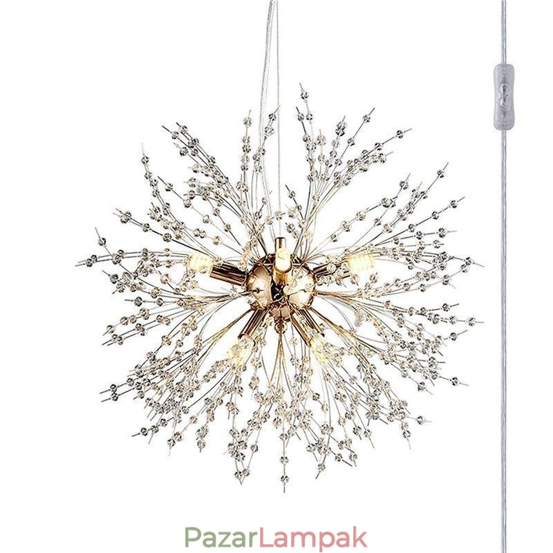 Tűzijáték csillár 8 Lights Pitypang függőlámpa