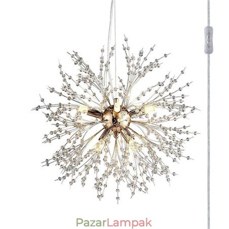 Tűzijáték csillár 8 Lights Pitypang függőlámpa Tűzijáték csillár 8 Lights Pitypang függőlámpa