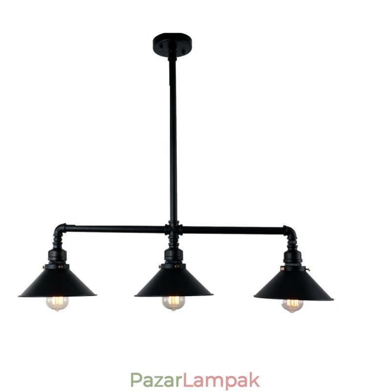 3 Világos Retro Ipari Vintage Water Pipe függeszték Világos csillár Country rusztikus stílusban