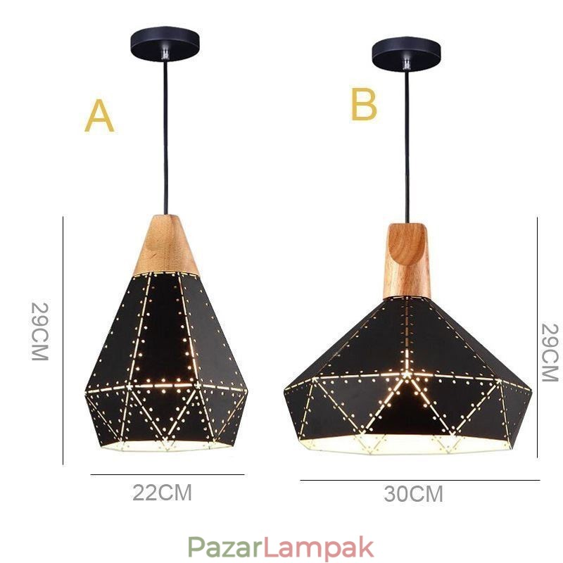 Ipari Retro Vintage függő könnyű üreges lámpaernyő