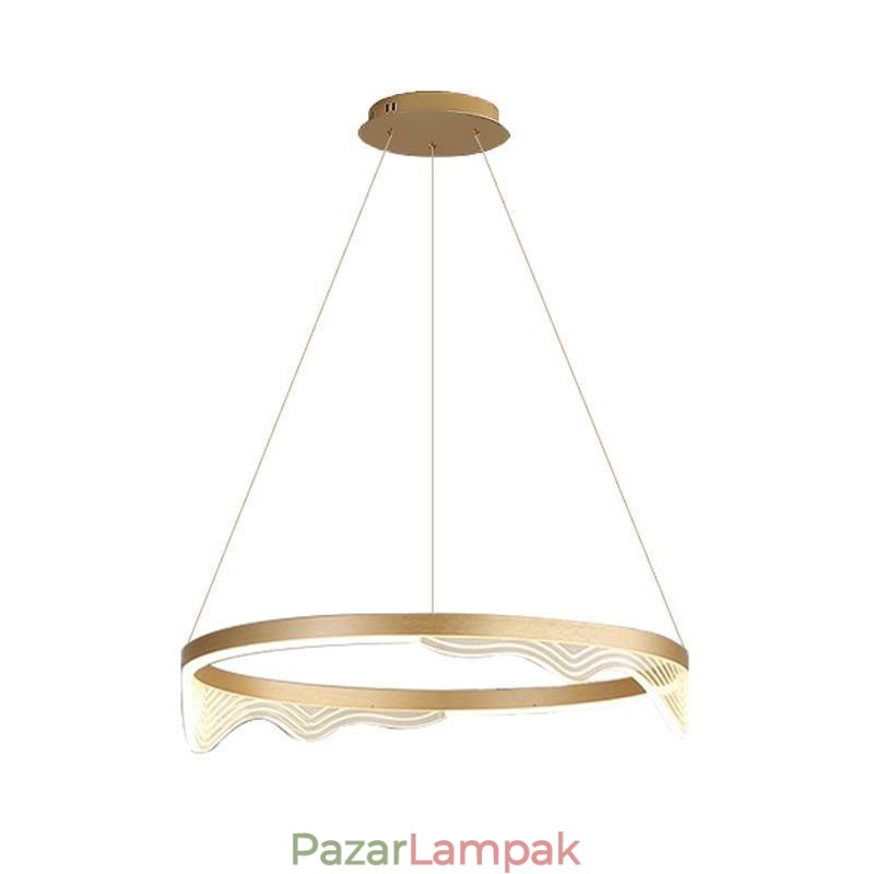 Nordic alumínium függőlámpa Golden Wave Ripple függőlámpa
