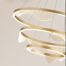 Függőlámpa Golden Wave Ripple függőlámpa 3 Light
