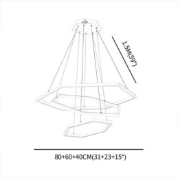 Modern hatszögletű függőlámpa függőlámpa