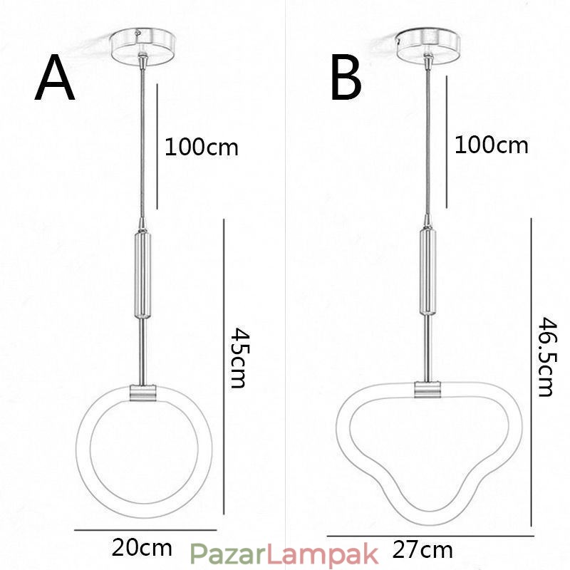 Modern mennyezeti lámpa szabályozható akril mennyezeti lámpa l