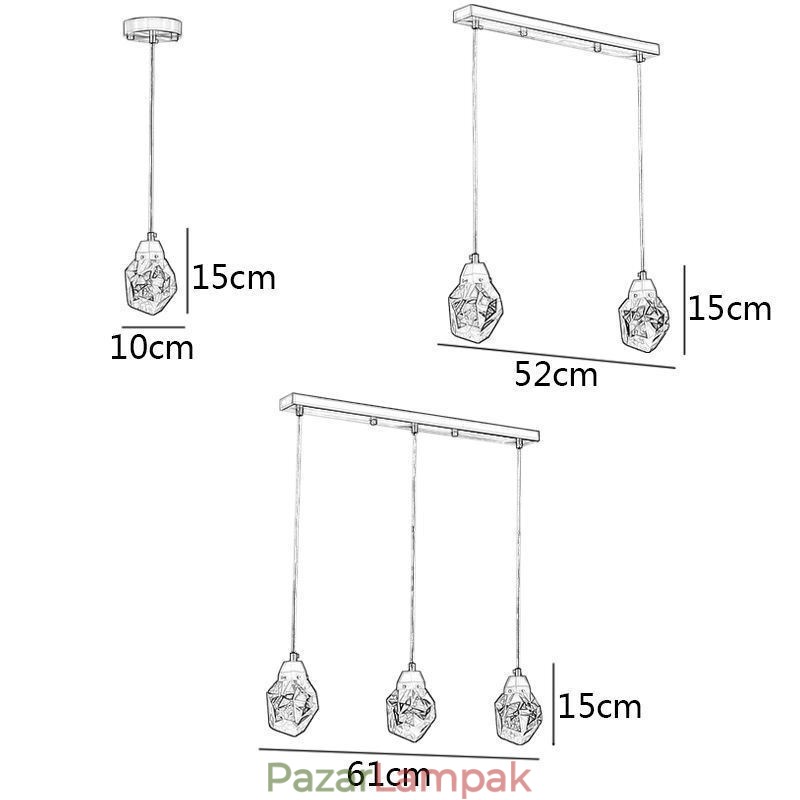 Mini Simple Crystal Ball Light függőlámpa mennyezeti lámpa