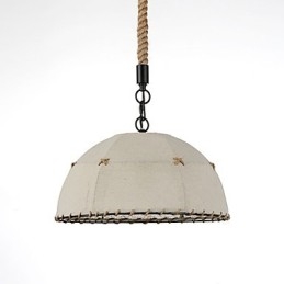 Félkerek alakú 1 Fények Függesztett lámpák Vintage stílusú ipari stílusú sárga ruha és fém csepplámpa