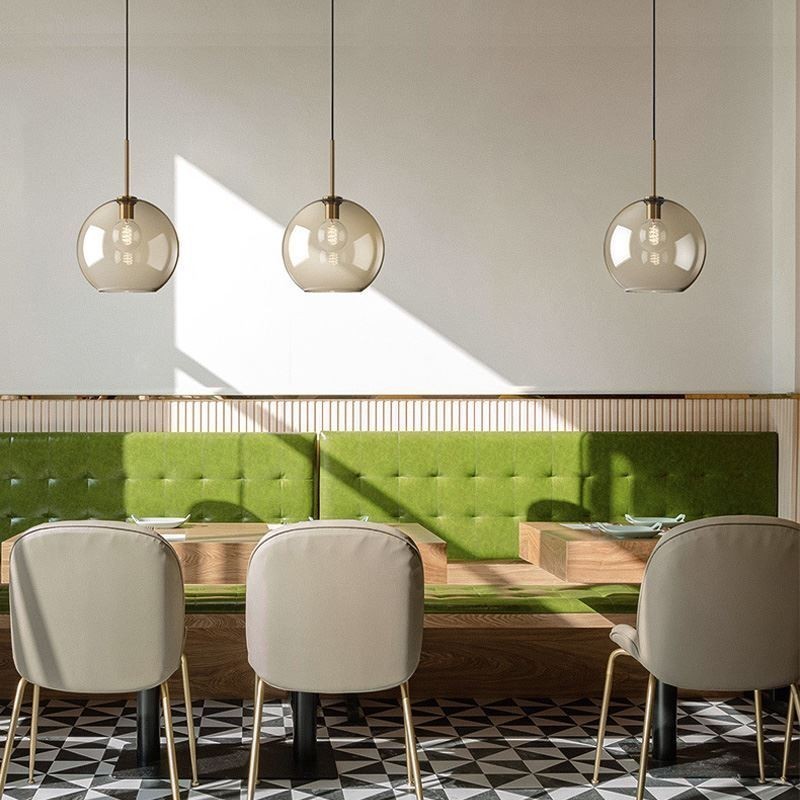 Üvegfüggőlámpa Minimalista konyak színű dekoratív üveg lámpatest