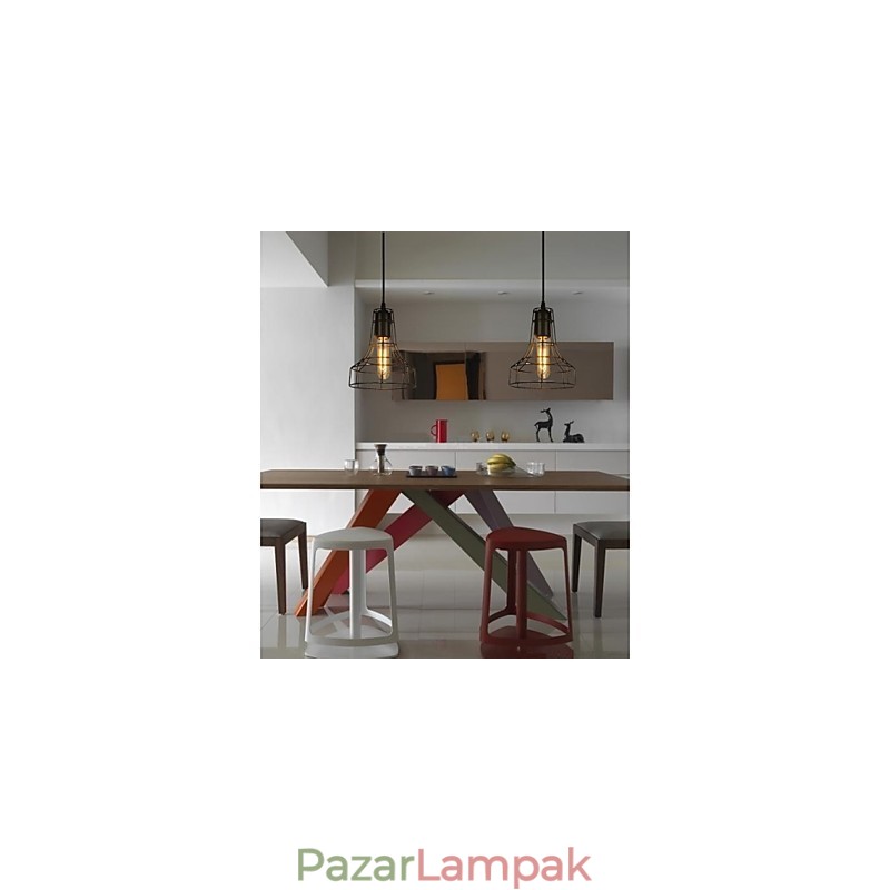 Európa stílusú vintage csillár fekete függőlámpához