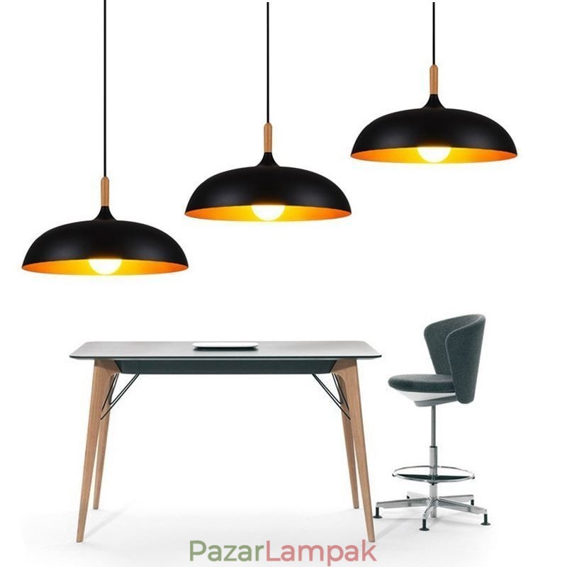 Modern függőlámpa, minimalista dekoratív lámpatest, fekete-fehér