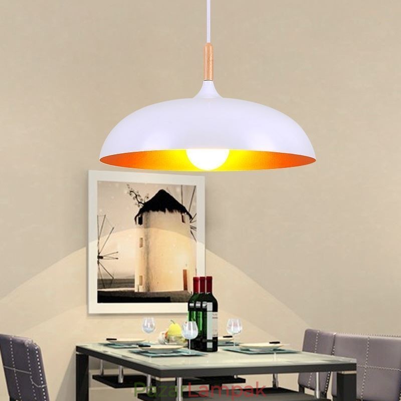 Modern függőlámpa, minimalista dekoratív lámpatest, fekete-fehér