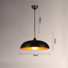 Modern függőlámpa, minimalista dekoratív lámpatest, fekete-fehér