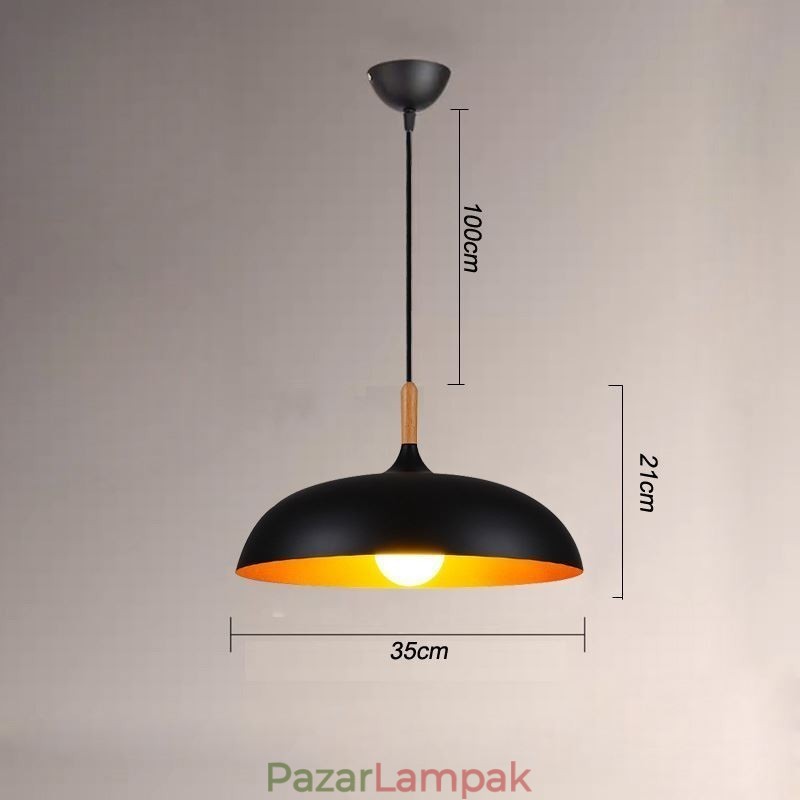 Modern függőlámpa, minimalista dekoratív lámpatest, fekete-fehér