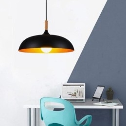 Modern függőlámpa, minimalista dekoratív lámpatest, fekete-fehér