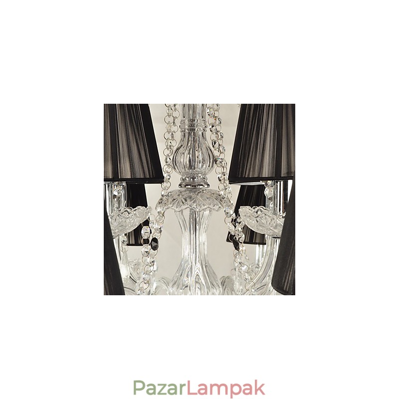 Elegáns kristálycsillár 12 lámpával