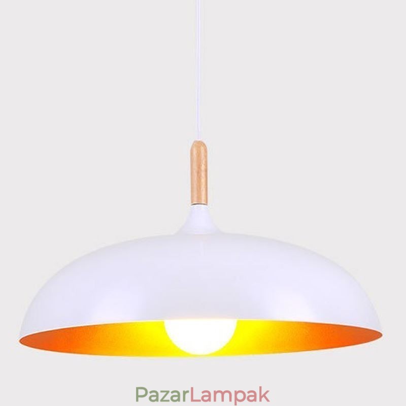 Modern függőlámpa, minimalista dekoratív lámpatest, fekete-fehér