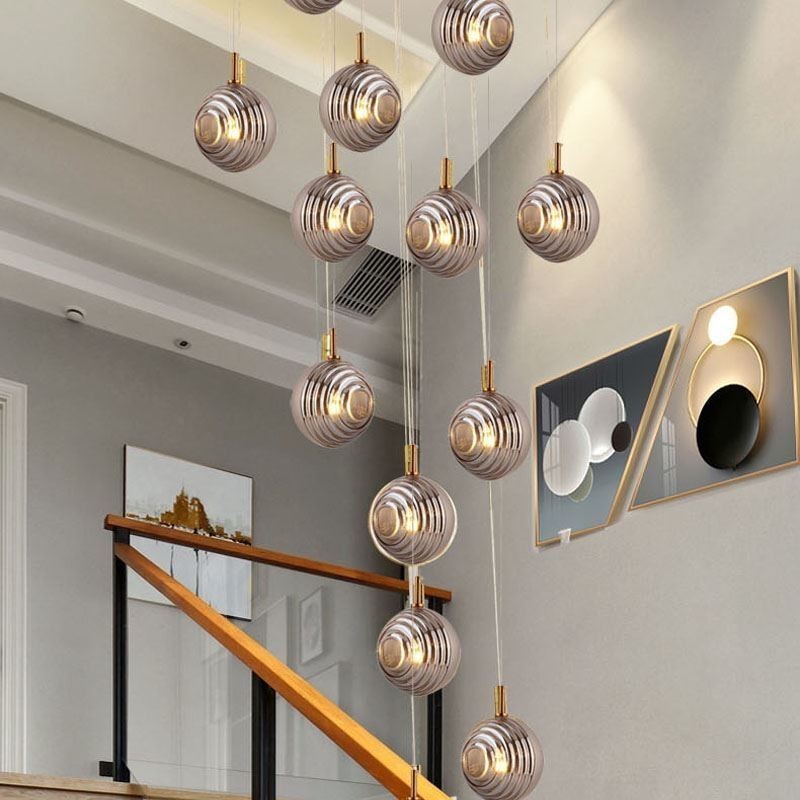 Üveg függőlámpa kreatív dekoratív üveggömb loft