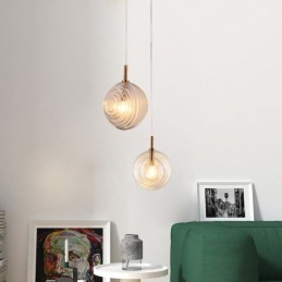 Üveg függőlámpa kreatív dekoratív üveggömb loft