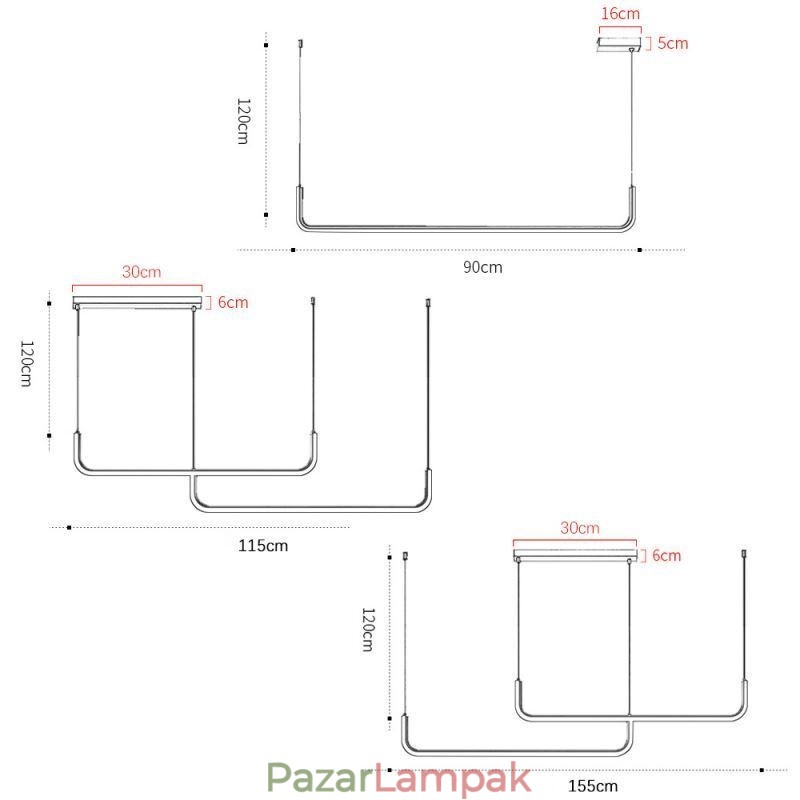 Függeszték Modern minimalista függőlámpa