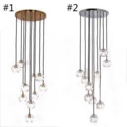 Mordern Crystal futball labda alakú mennyezeti lámpa függő lámpák