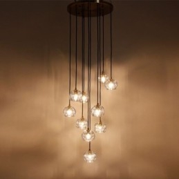 Mordern Crystal futball labda alakú mennyezeti lámpa függő lámpák