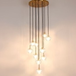 Mordern Crystal futball labda alakú mennyezeti lámpa függő lámpák