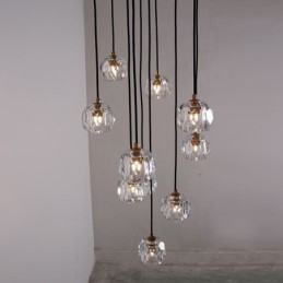 Mordern Crystal futball labda alakú mennyezeti lámpa függő lámpák