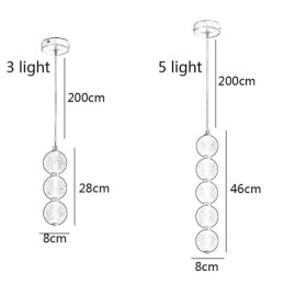 Függeszték Akril gyöngyös dekoratív világítás