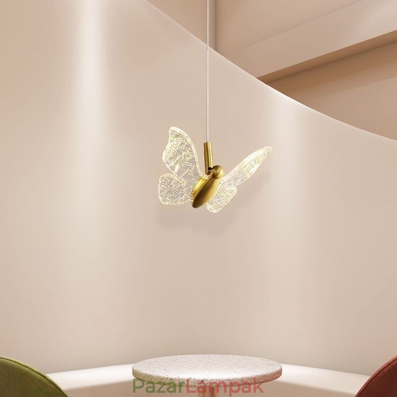 Függeszték Akril pillangós mennyezeti lámpatest
